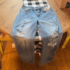 VERVET BY FLYING MONKEY Ripped Light Blue Boyfriend Jeans